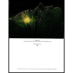 1971 DeBeers Diamonds Vintage Print Ad Jack Ward Photography Profile Sunset Art